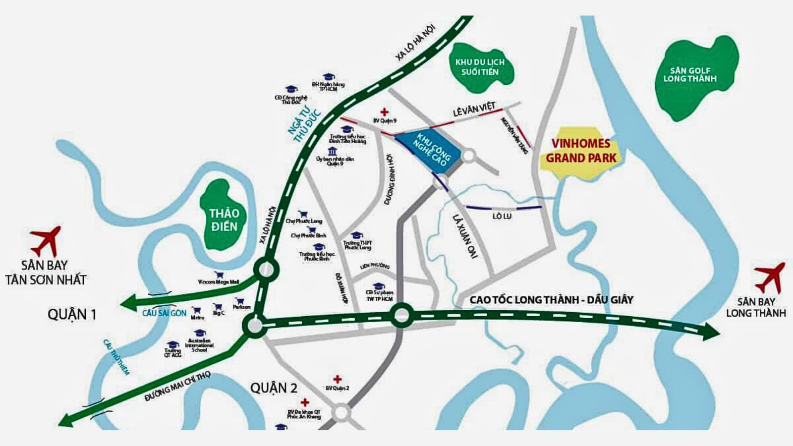 Cao tốc TP.HCM – Long Thành – Dầu Giây kết nối Vinhomes với sân bay quốc tế Long Thành