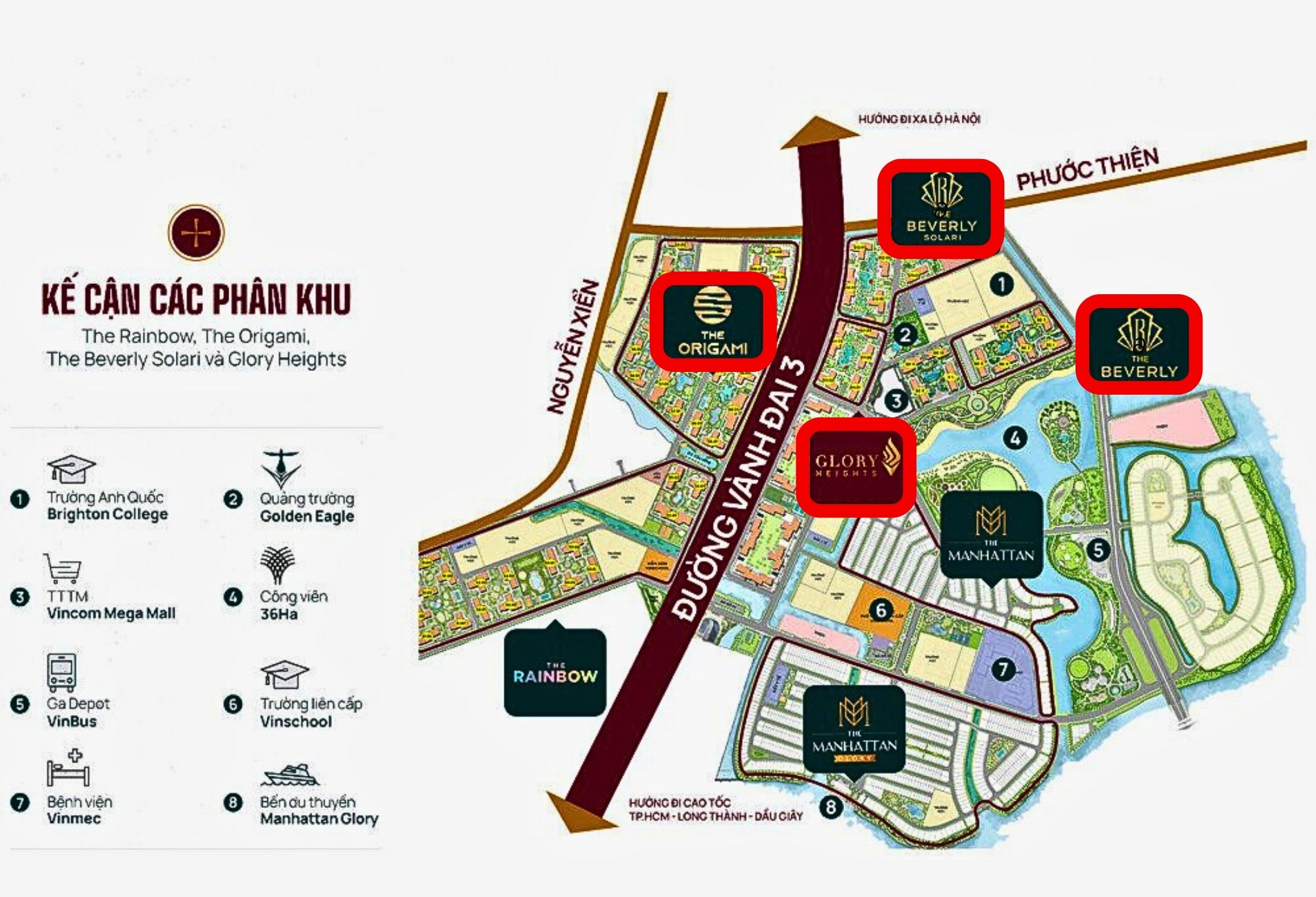 Bản đồ phân khu của Vinhomes Grand Park