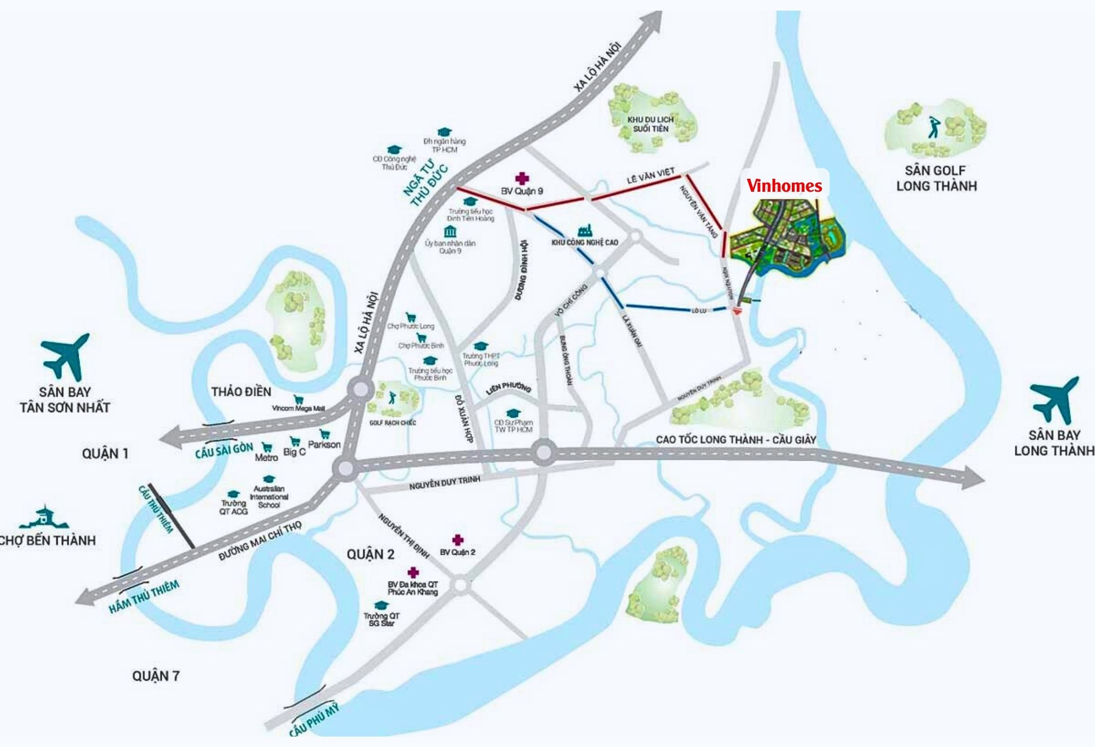 Vị trí vinhomes grand park